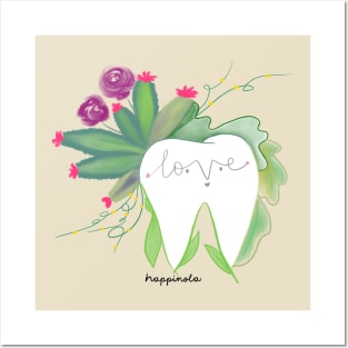 Molar Love illustration - for Dentists, Dental Hygienists, Dental Students, Dental Staff or anyone who loves teeth Posters and Art